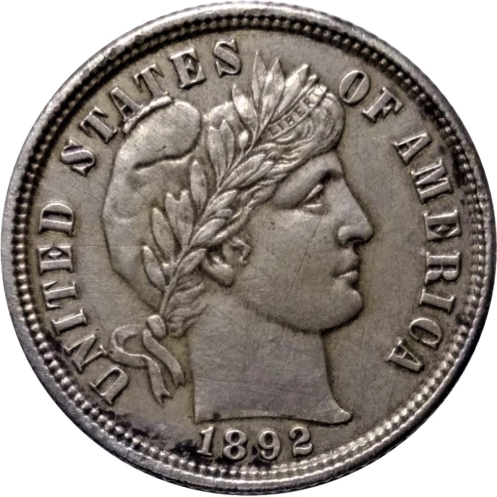1892-Barber-Liberty-Head-Dime-#2
